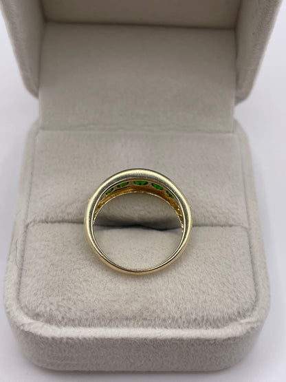 9ct gold diopside ring