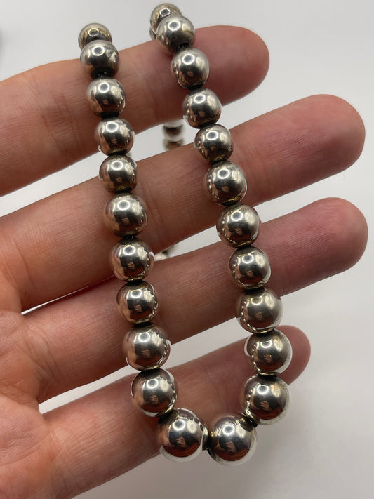 Tiffany and co silver bead necklace