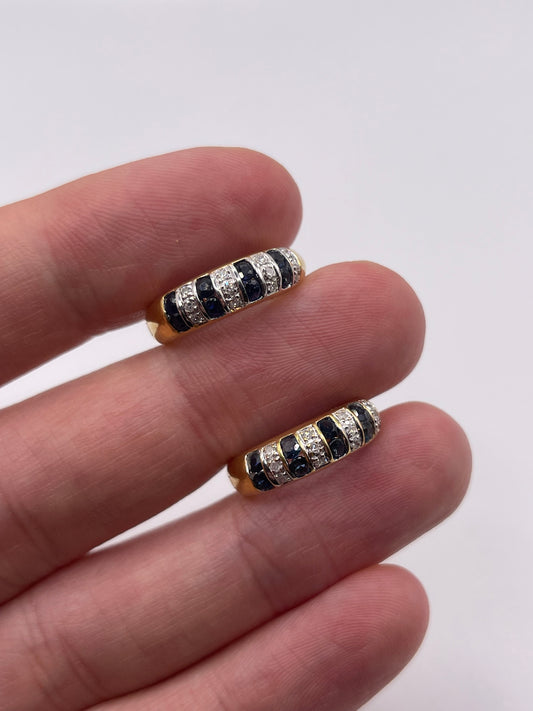 18ct gold sapphire and diamond earrings