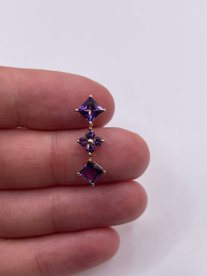 9ct gold amethyst pendant