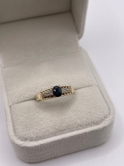 9ct gold sapphire and diamond ring