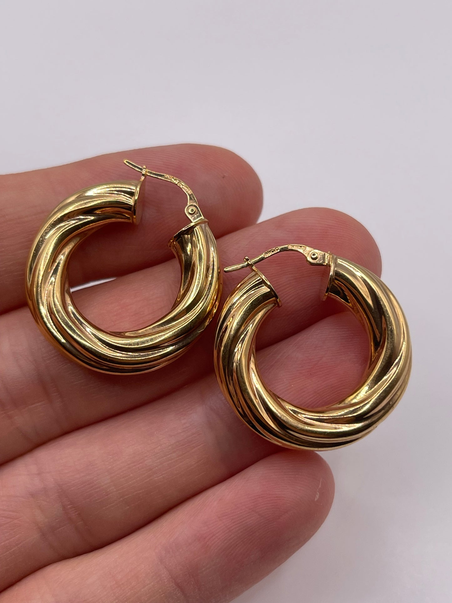 9ct gold creole earrings