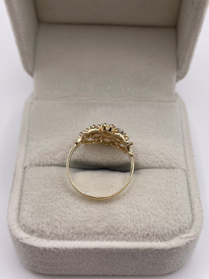 9ct gold opal cluster ring