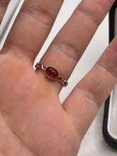 Load image into Gallery viewer, Silver amber ring
