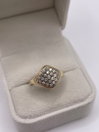 9ct gold diamond cluster ring