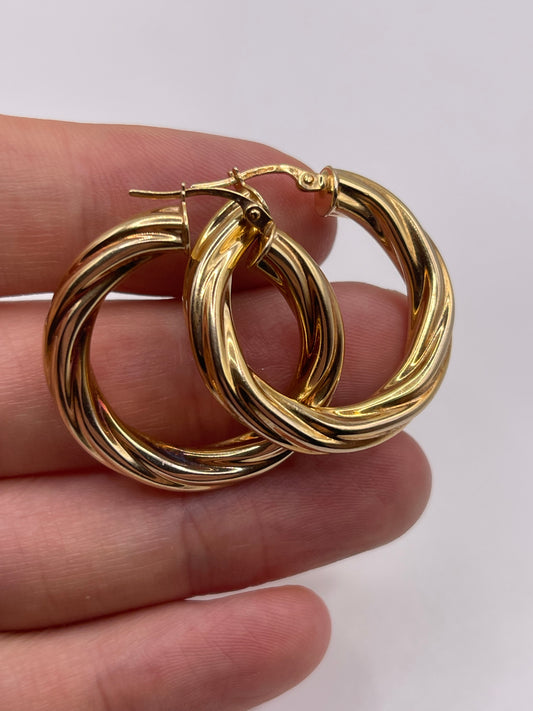 9ct gold Creole earrings