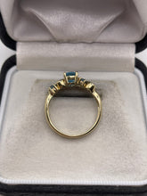 Load image into Gallery viewer, 9ct gold blue topaz ring
