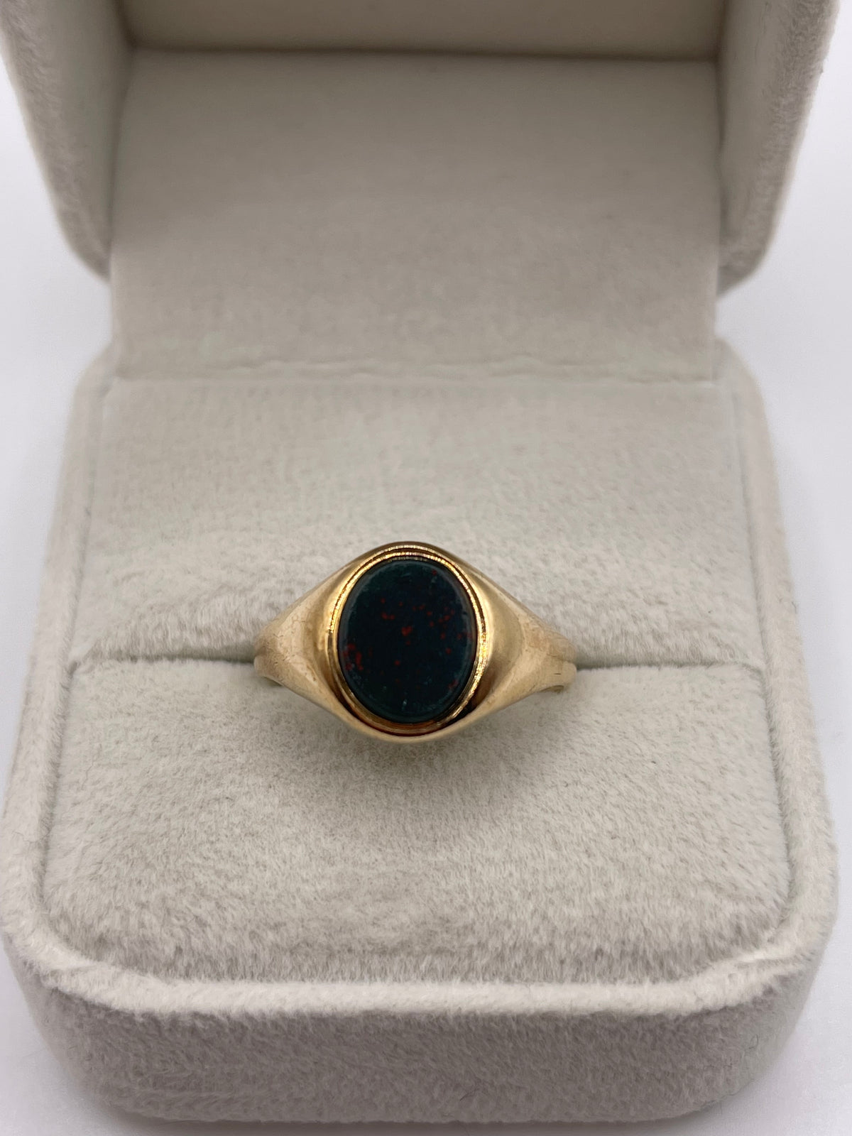 9ct gold bloodstone signet ring