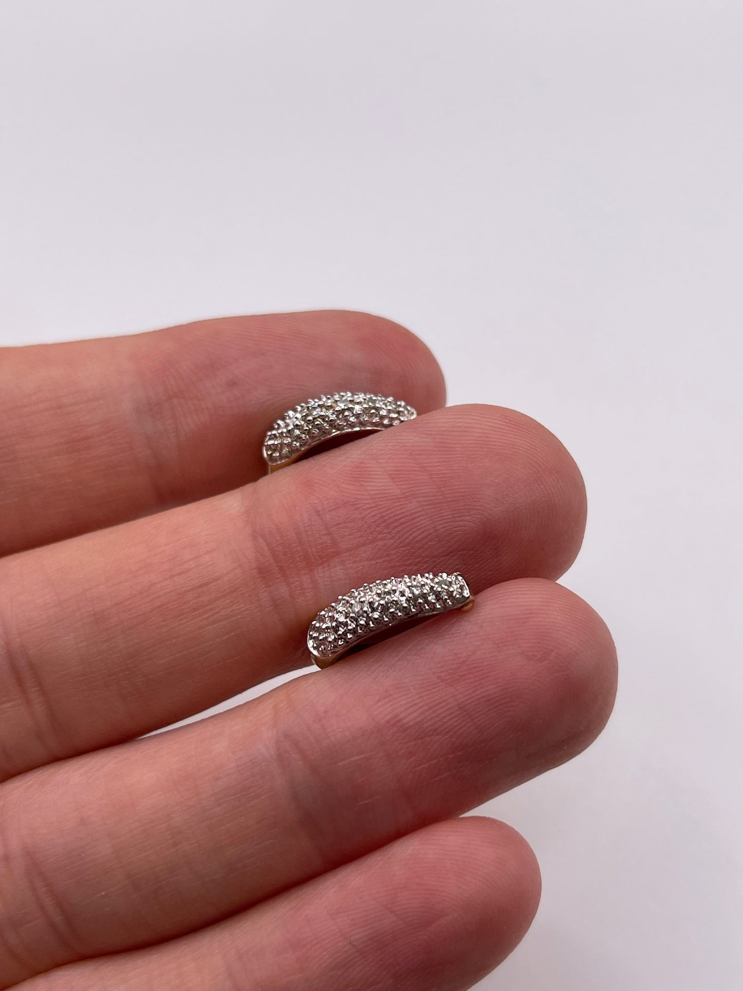 9ct gold diamond earrings