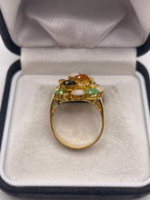 Load image into Gallery viewer, 18ct gold jade and diamond ring
