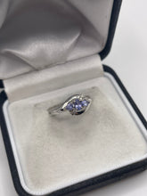 Load image into Gallery viewer, 9ct white gold tanzanite and diamond ring
