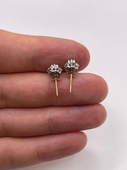 9ct gold diamond earrings
