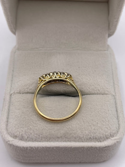 Antique 18ct gold old cut diamond ring