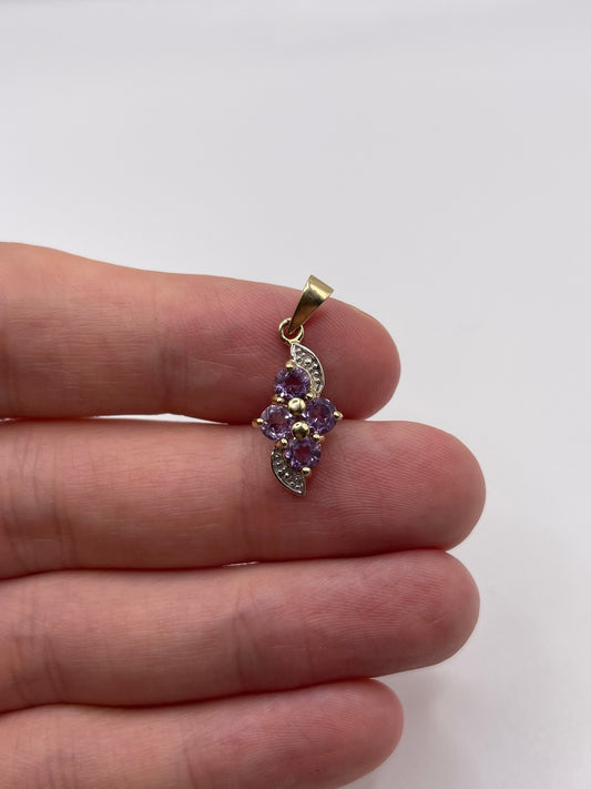 9ct gold amethyst pendant
