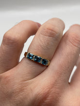 Load image into Gallery viewer, 9ct gold topaz and diamond ring

