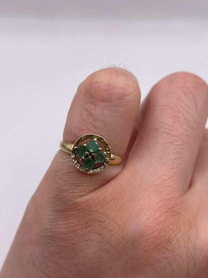 9ct gold emerald ring