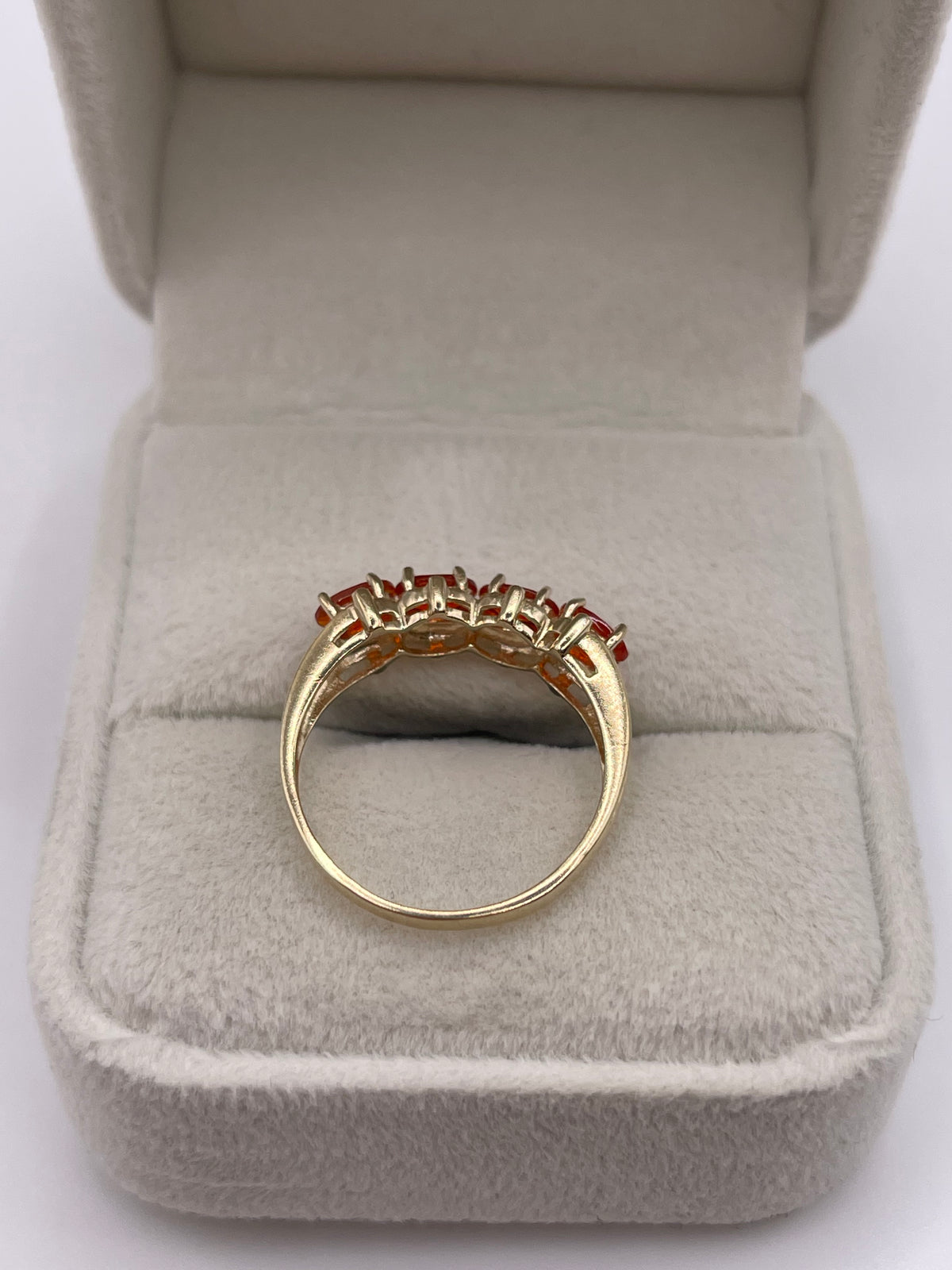 9ct gold fire opal ring
