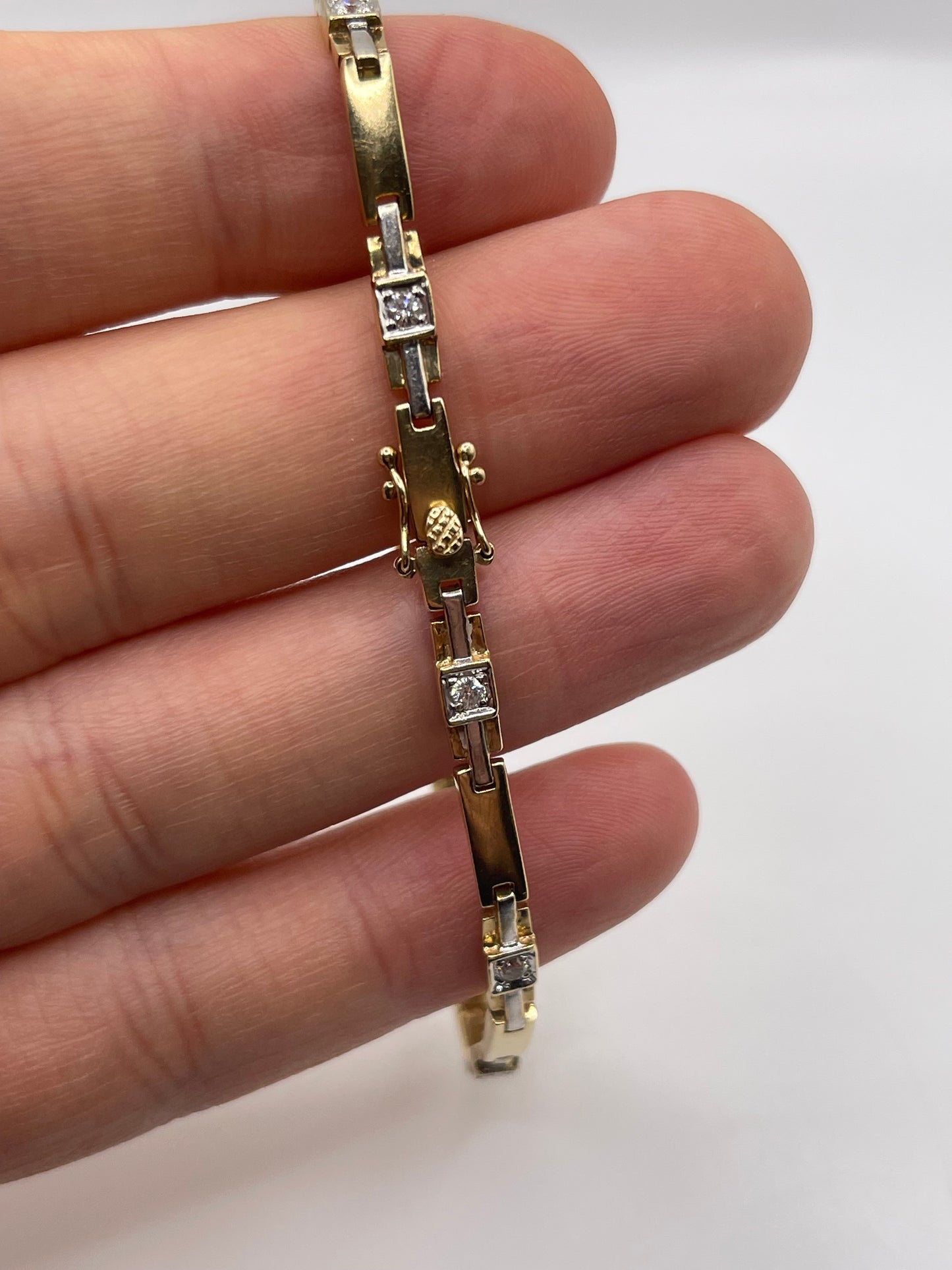 9ct gold diamond bracelet