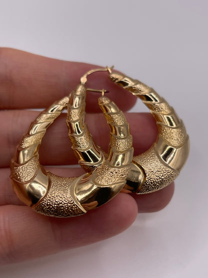 9ct gold creole earrings