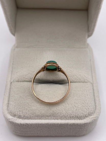 Antique 9ct rose gold cameo ring