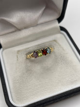 Load image into Gallery viewer, 14ct gold multi gemstone ring
