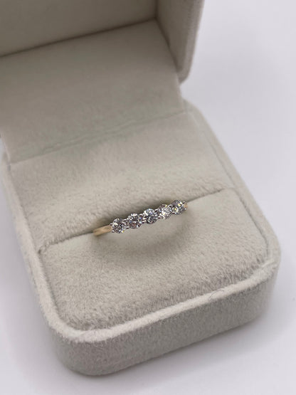 9ct gold 50 point diamond ring