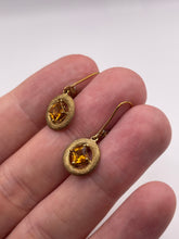 Load image into Gallery viewer, 9ct gold citrine earrings
