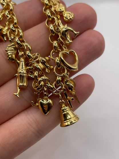 9ct gold charm bracelet