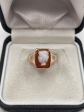 Load image into Gallery viewer, Antique 9ct gold cameo ring
