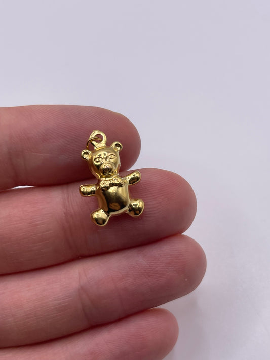 9ct gold teddy charm