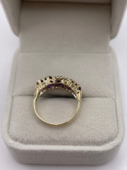 9ct gold amethyst ring