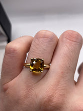 Load image into Gallery viewer, 9ct gold citrine ring
