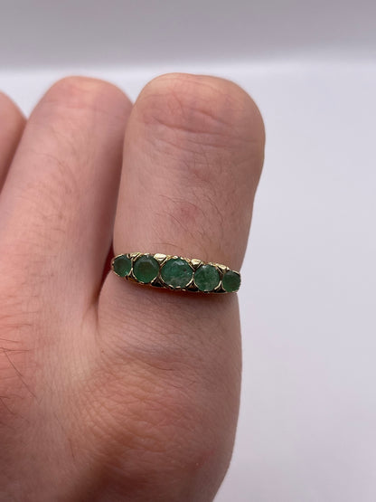 9ct gold emerald ring