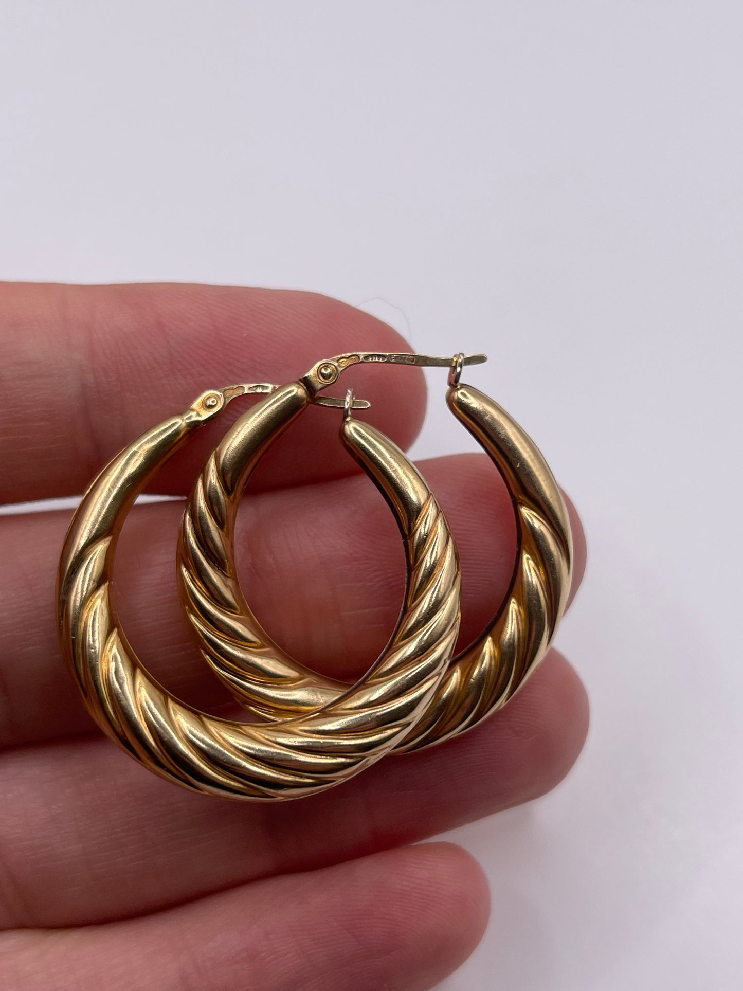 9ct gold creole earrings
