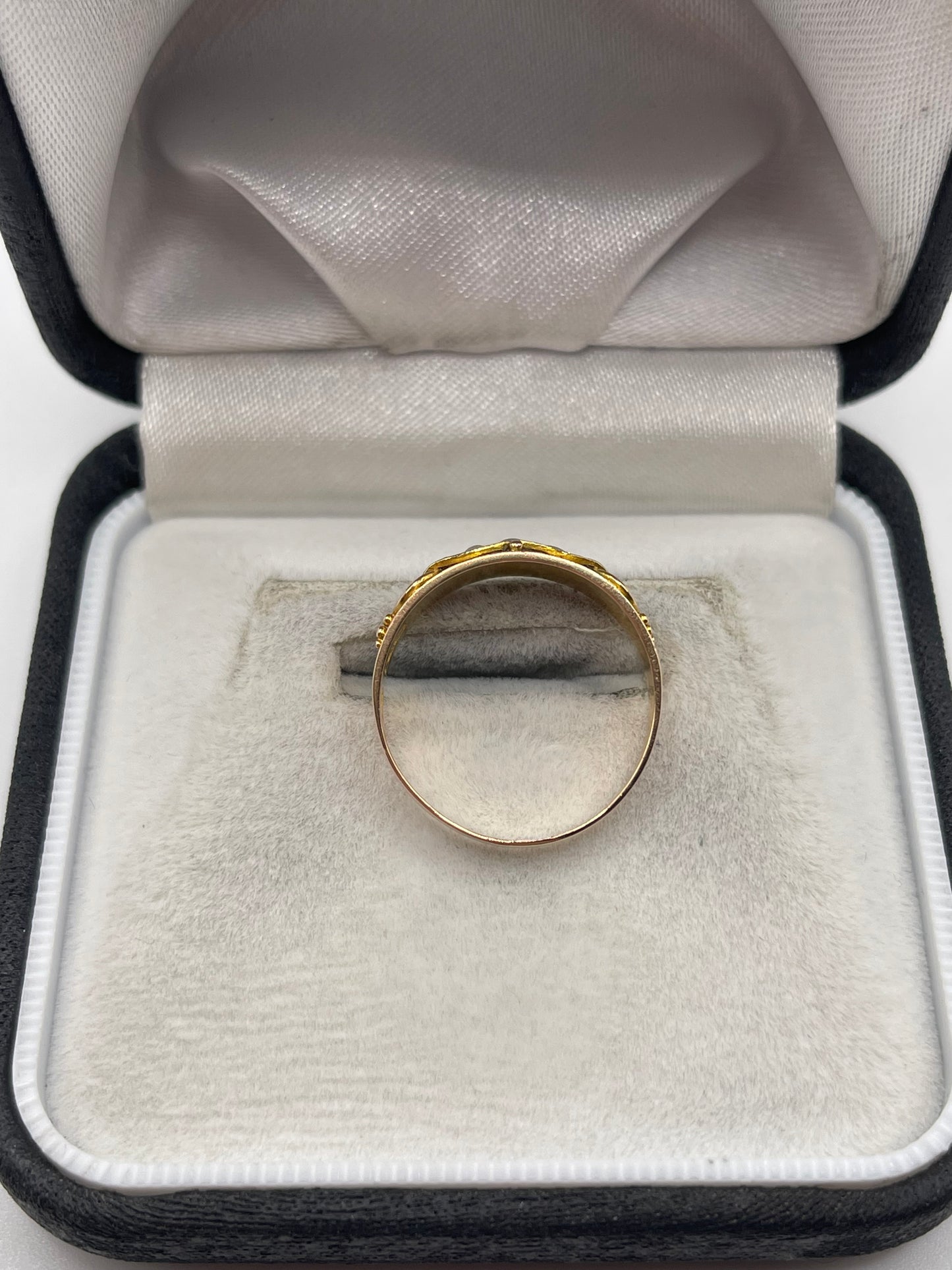 Antique 15ct gold pearl ring