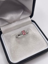 Load image into Gallery viewer, 9ct white gold tourmaline and diamond ring
