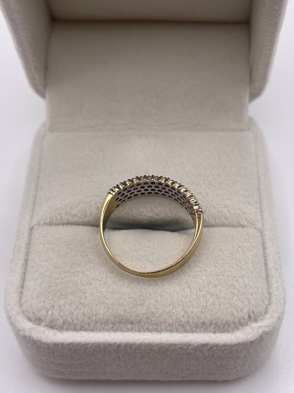 9ct gold diamond cluster ring