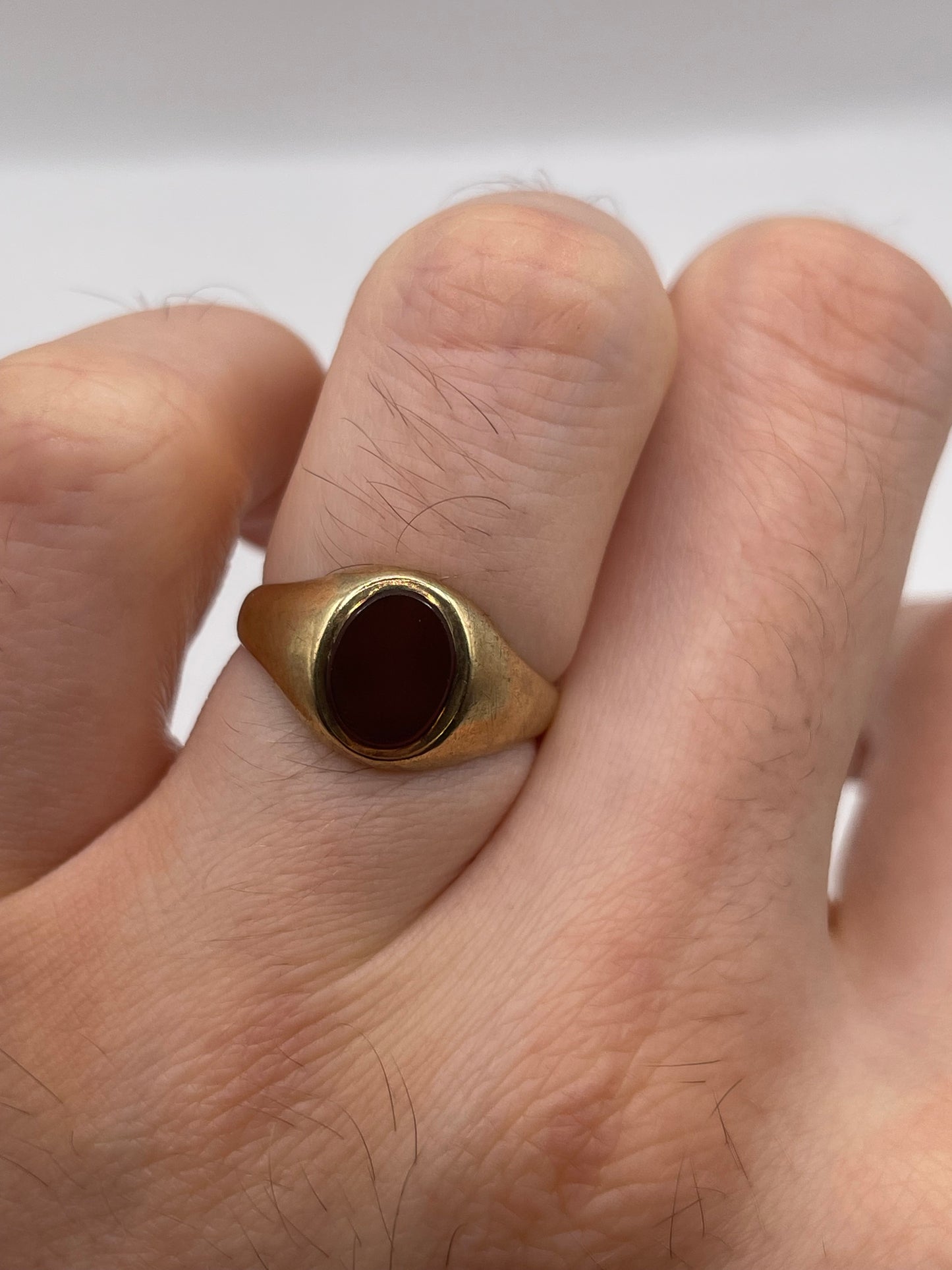 9ct gold carnelian signet ring