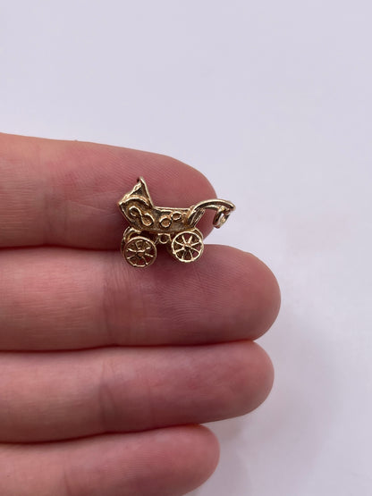 9ct gold pram charm