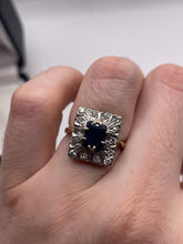 Load image into Gallery viewer, 18ct gold sapphire and diamond ring
