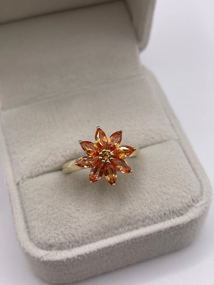 9ct gold fancy sapphire cluster ring
