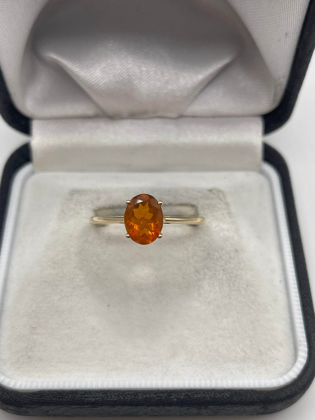 9ct gold fire opal ring