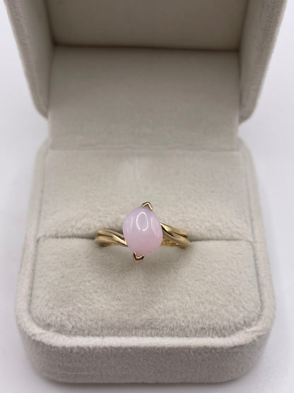9ct gold pink opal ring