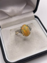 Load image into Gallery viewer, 14ct gold opal and diamond ring
