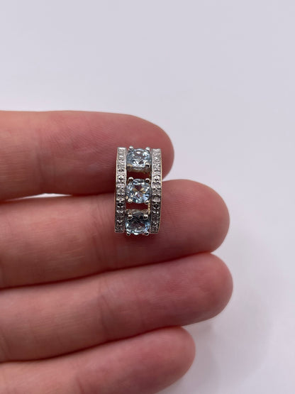 9ct gold topaz and diamond pendant