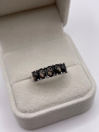 9ct white gold star sapphire ring