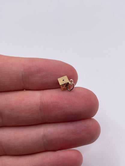 9ct gold dice charm