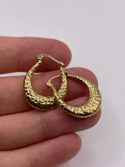 9ct gold creole earrings