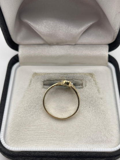 9ct gold topaz and pearl ring