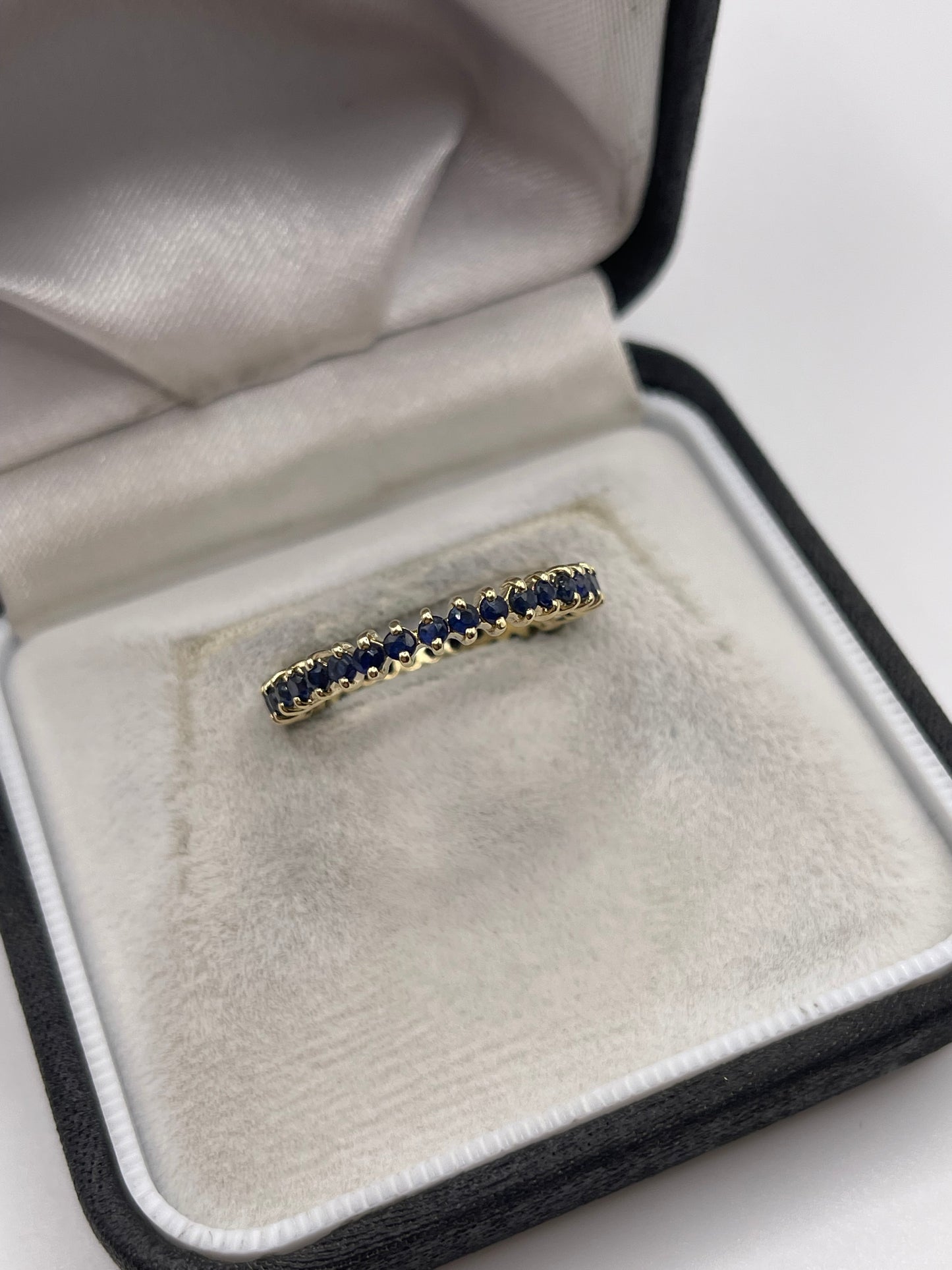 9ct gold sapphire eternity ring